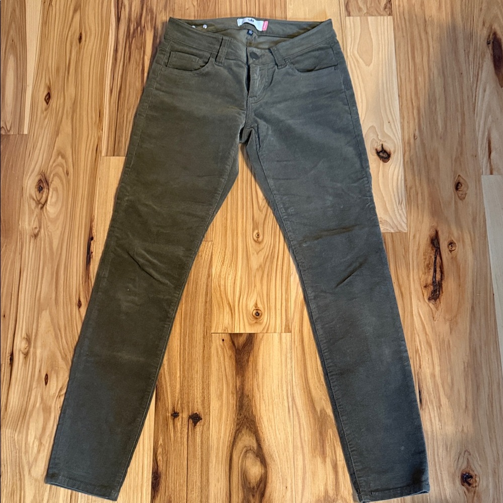 Olive Green Skinny corduroy Pants